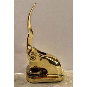 Vintage Schildkraut Brass Desk Embosser Paper Seal Stamp Mid-Century Hong Kong